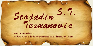 Stojadin Tešmanović vizit kartica